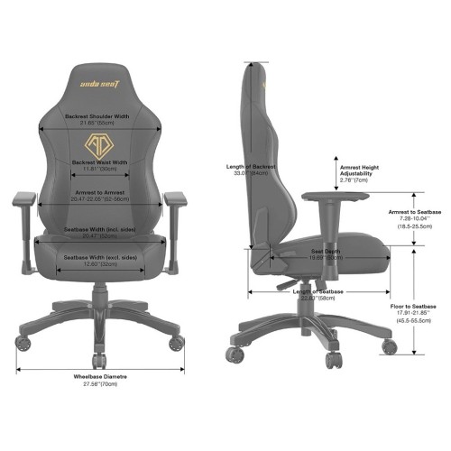 ΚΑΡΕΚΛΑ ΓΡΑΦΕΙΟΥ ANDA SEAT GAMING PHANTOM-3 PINK